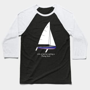 Flying Scot Sailboat Baseball T-Shirt